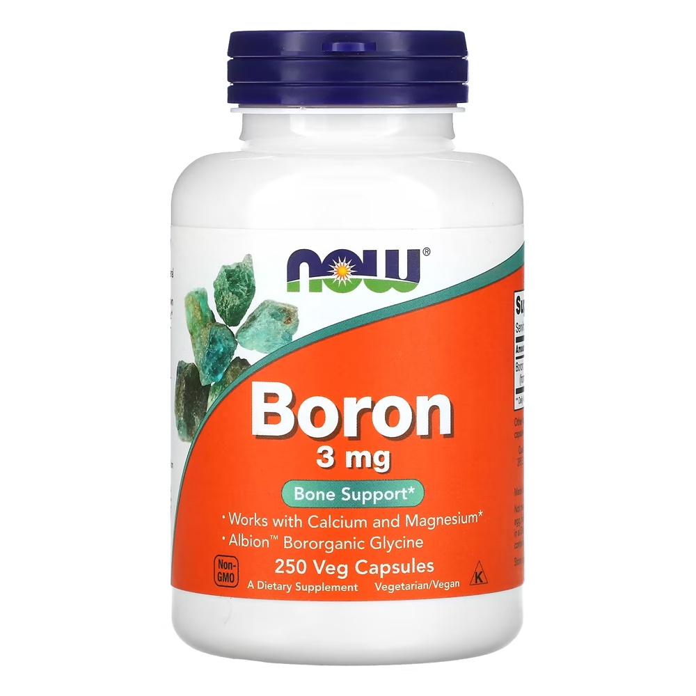 Boron Boro 3mg Now Foods 250 Veg Caps Importado em Oferta na Shopee