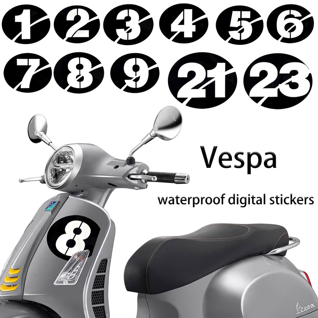 Adesivo De Motocicleta Piaggio Vespa Série NO . 6 Sei 6 Giorni GT GTS GTL GTV 125 250 300 Super GTS300ie VXL150 Decalque