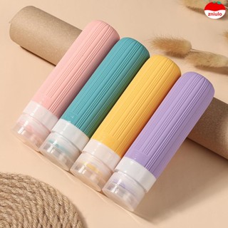 4Pcs Silicone Travel Portable Reusable Dispenser Kit Frasco De Shampoo Essence Gel De Banho Frascos De Mangueira Loção Cosmética Refilável