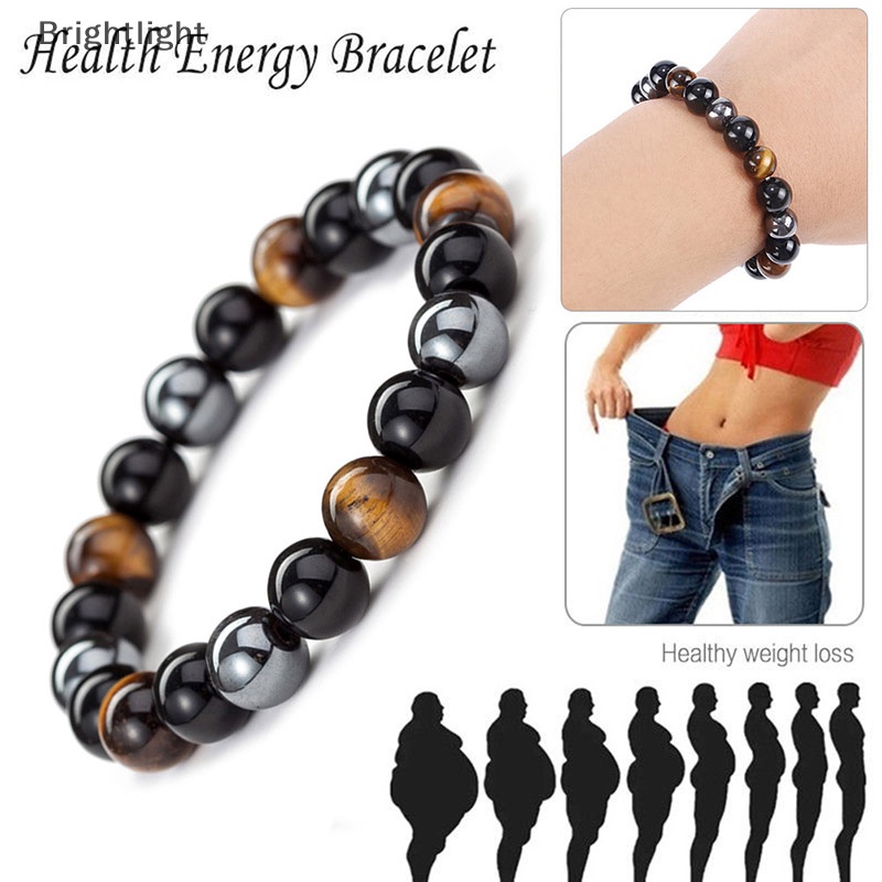 Hematita Pulseira Magnética Homens Perda de Peso Jóias Moda Pulseira [BR]