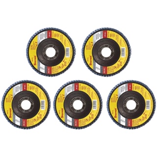 Disco de Lixa Flap 4.1/2 POL Grana 80 Com 5 Unidades STARRETT em Oferta na Shopee