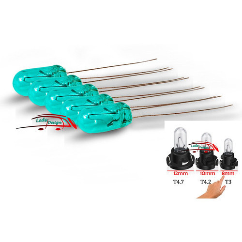 5 Lâmpada Azul Turquesa Painel Comando Ar Fit