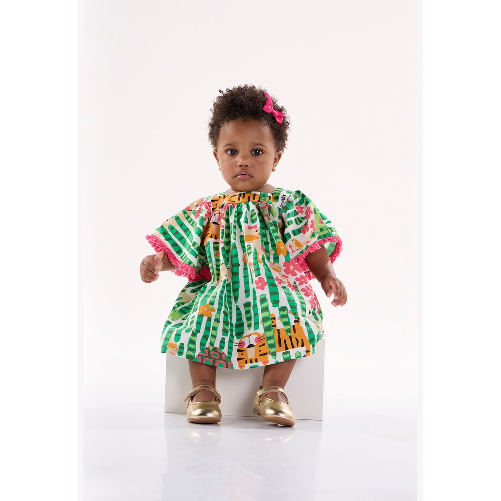Vestido Manga Curta para Bebê Up Baby - Baby & Kids Fashion