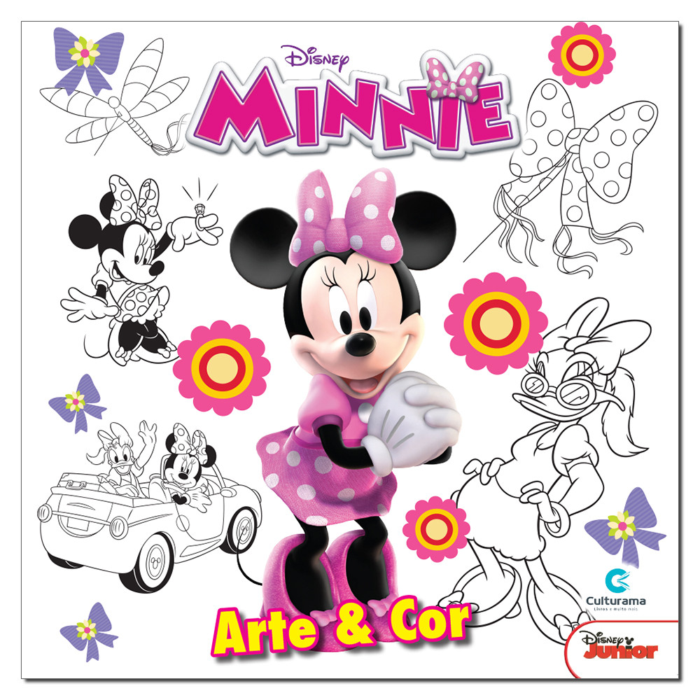LIVRO DE COLORIR ARTE E COR DISNEY MINNIE 36 PAGINAS 27X27CM