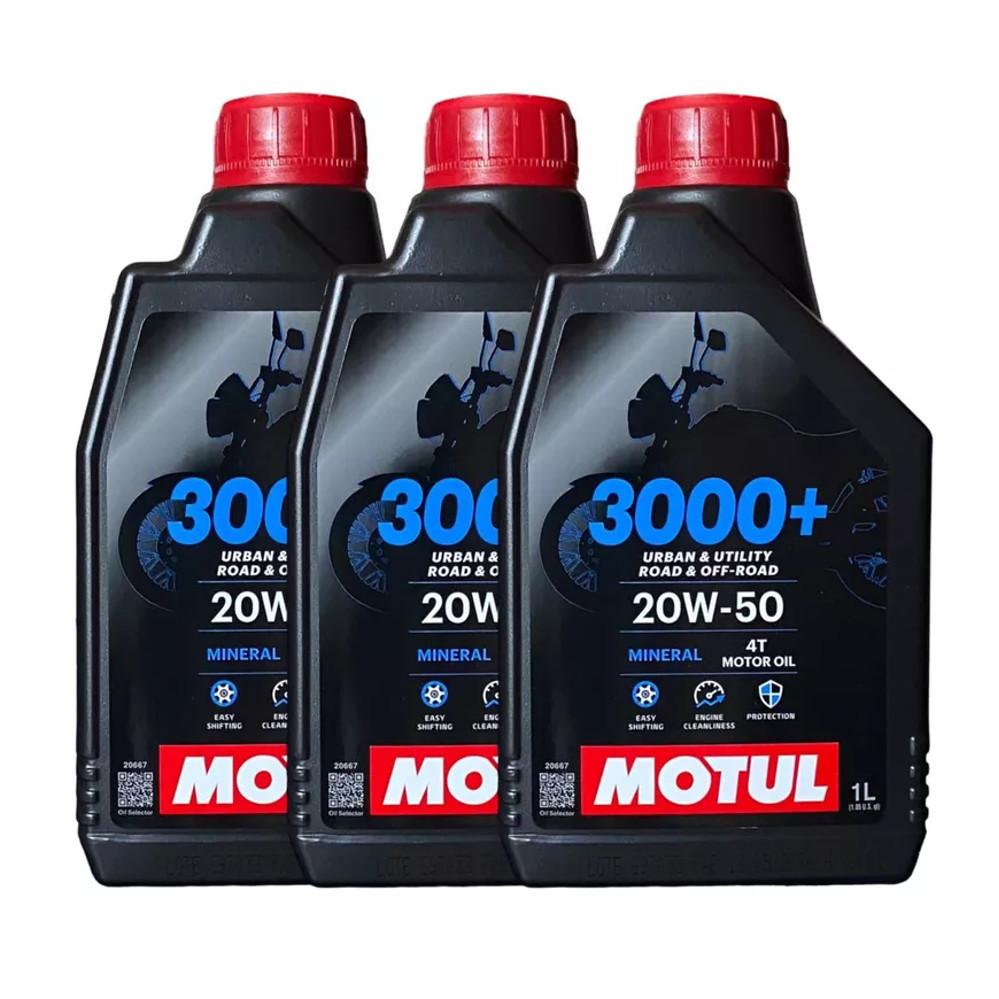KIT 3 OLEO MOTUL 3000 4T 20W50 MINERAL em Oferta na Shopee