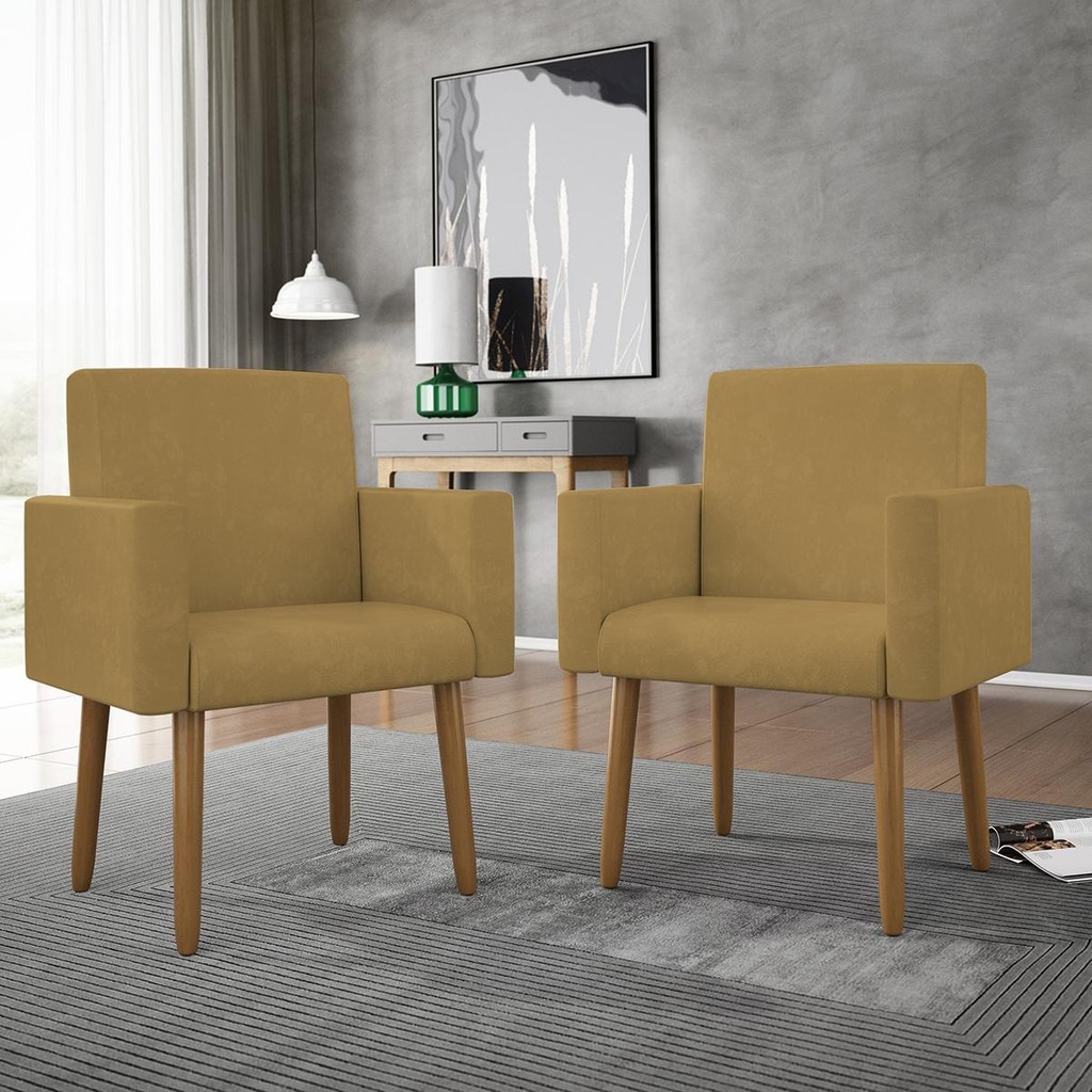 2 Cadeiras Poltronas para Sala Escritório – Balaqui Decor em Oferta na Shopee