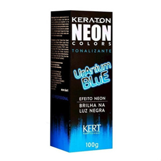 Tonalizante Keraton Hard Colors Neon Uranium Blue - Kert em Oferta na Shopee