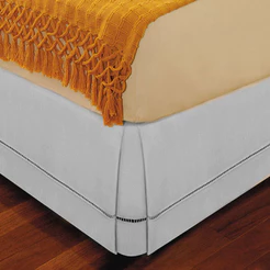 Saia Para Cama Box Queen Branco 158cm X 198cm X 36cm BF