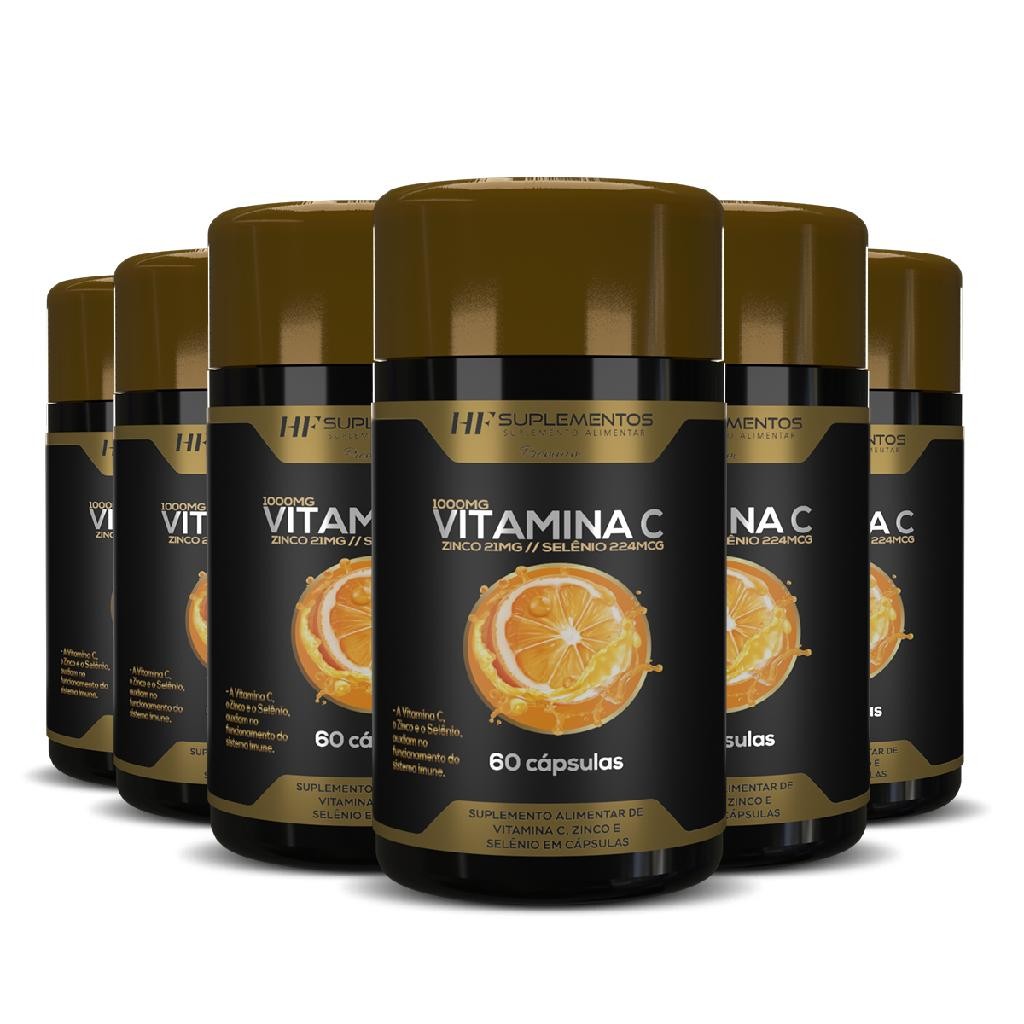 6x  VITAMINA C PREMIUM 60 CAPS HF SUPLEMENTOS