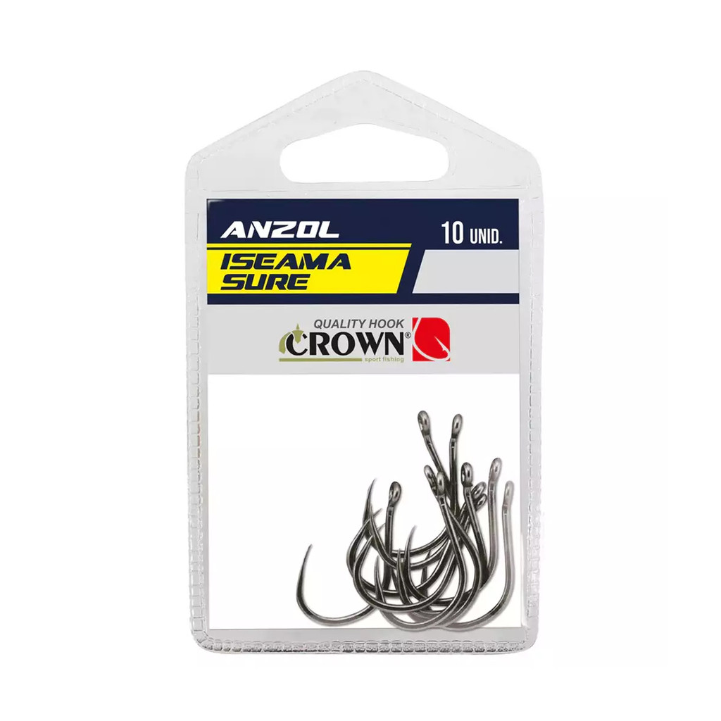 Anzol Crown Iseama Sure Black Para Pesca nº 13 - 10 Unidades