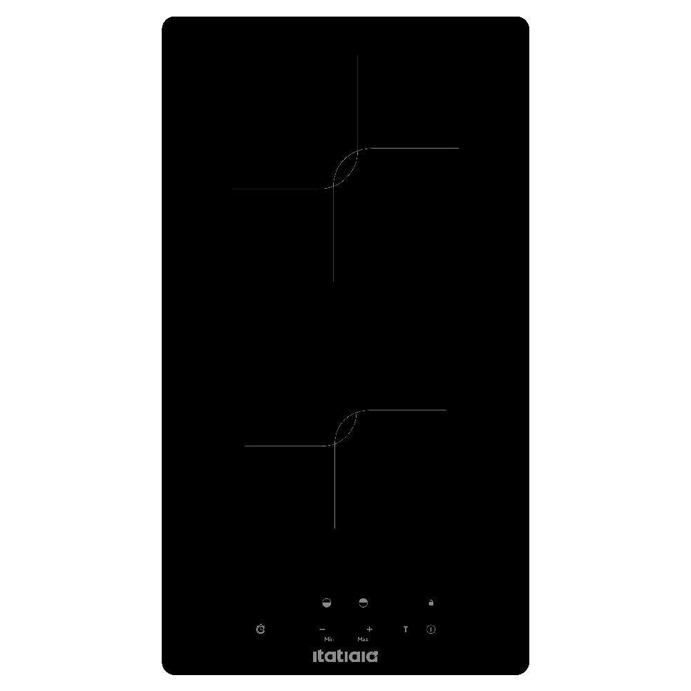 Cooktop Itatiaia Midi 2 Bocas Vidro Preto Indução 220V CIMID2002