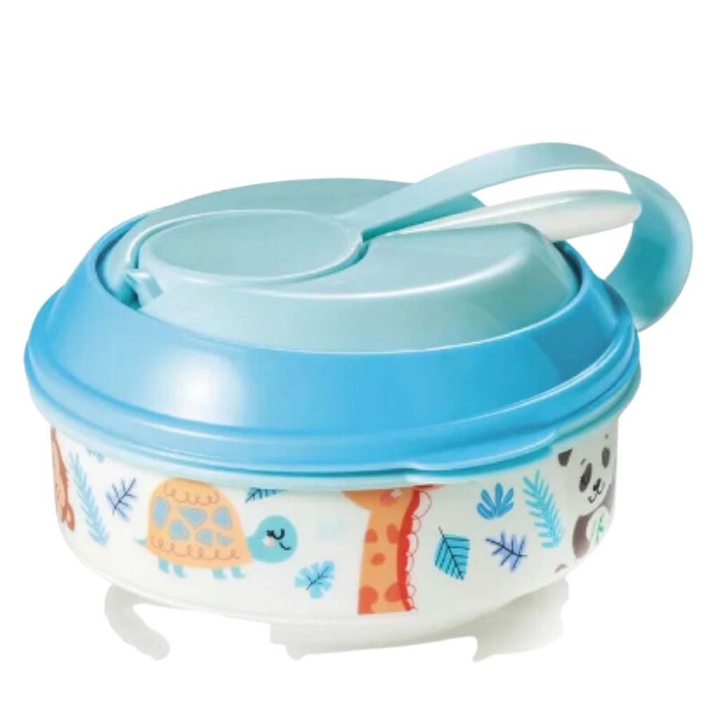 Pote Papinha com Amassador Azul Bichinhos em Oferta na Shopee