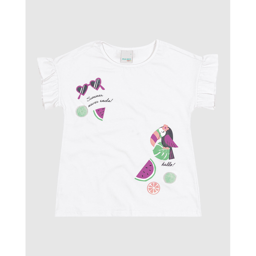 Blusa Milkshake Meia Malha Menina Malwee Kids - Baby & Kids Fashion