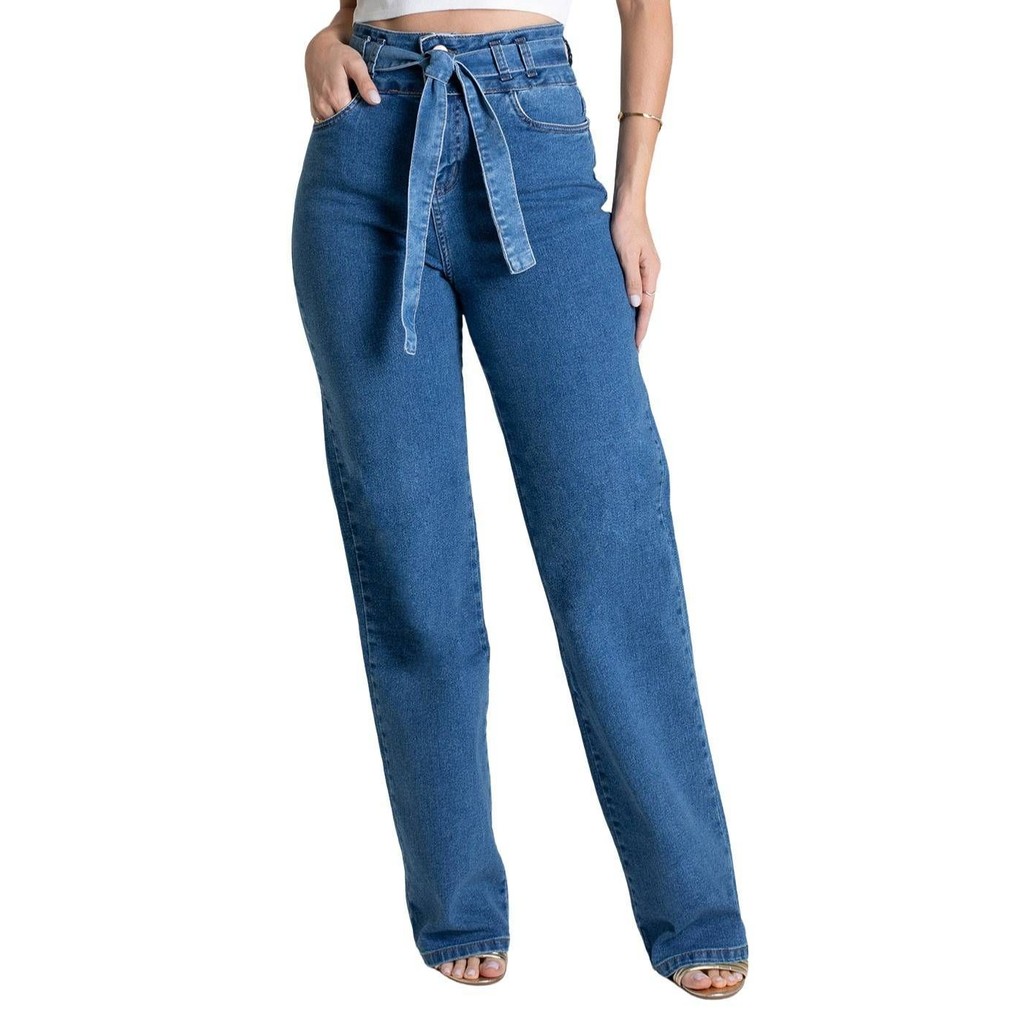 Calça Jeans Sawary Wide Leg - 279001 em Oferta na Shopee