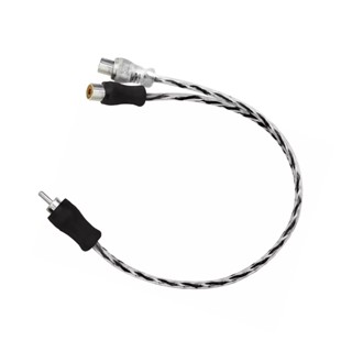 Cabo Y Preto Com Prata Injetado Transparente 4mm 1 Macho E 2 Fêmeas Revestido Em Pvc Qualidade Para O Som Do Seu Carro
