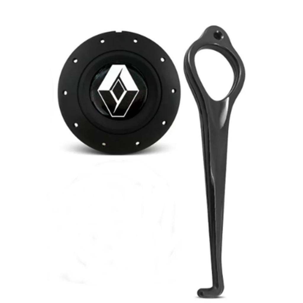 1 Calota + 1 chave MODELO Amarok p/ Roda Ferro Renault Clio e Kangoo Aro 14 (COQUINHO) Preto 4 furos  + chave para remover calota