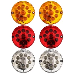 KIT 6 Lanterna Traseira Ônibus Caminhão 155mm 10 LED 24V