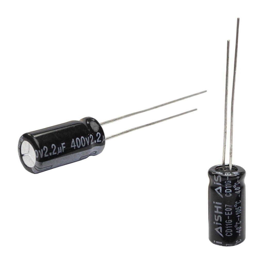 100x Capacitor Eletrolítico 2,2uf x 400v 105º kit c/100 Pçs