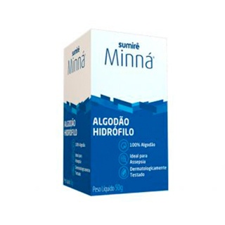 Algodão Minná Hidrófilo 50g em Oferta na Shopee