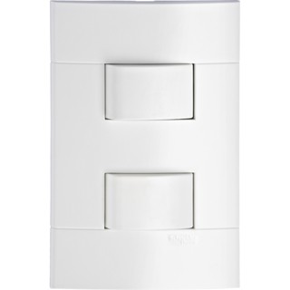 Conjunto Interruptor Duplo Simples 10A Branco Lunare Schneider