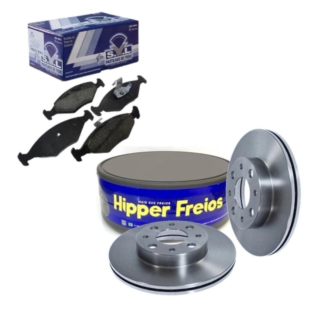 Jogo Disco Freio Ventilado E Pastilha Freio Palio E Siena 1.0 8v 2001 ate 2009 Fire em Oferta na Shopee