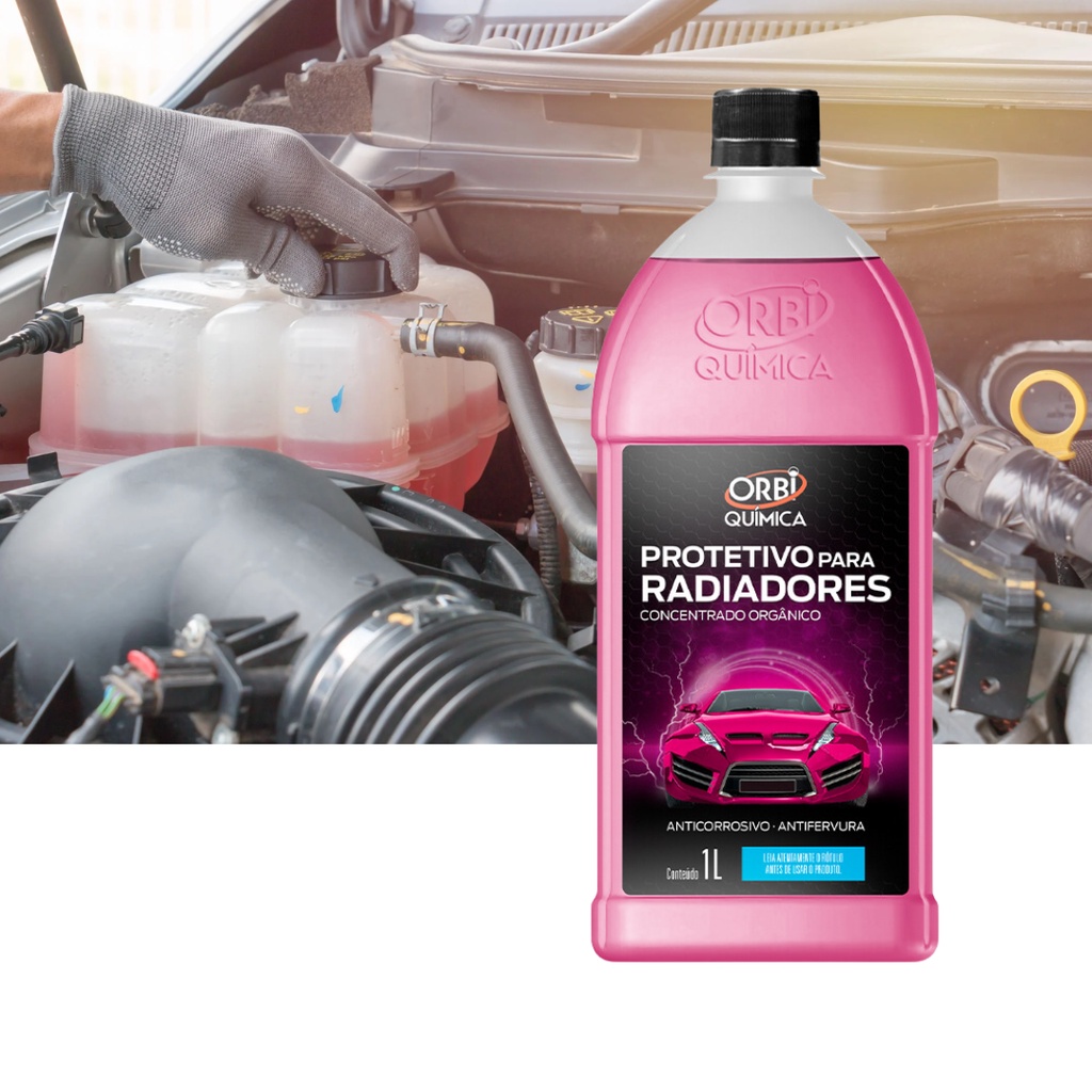 Aditivo do radiador protetivo orgânico concentrado rosa 1L orbi em Oferta na Shopee
