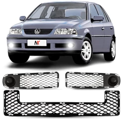 Kit Grade Parachoque Milha Gol G3 1999 2000 01 2002 Fase 1