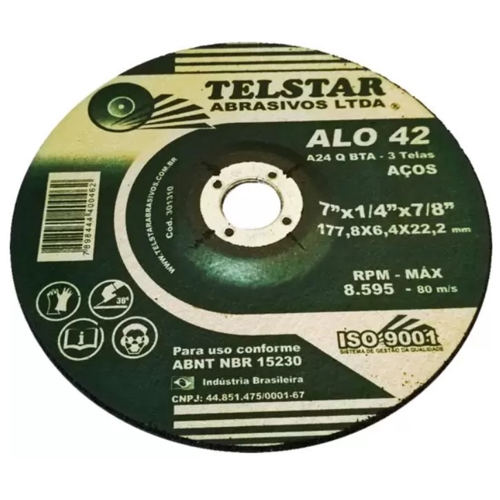 DISCO TELS.DESBASTE 4.12X7/8  AO42