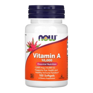 Vitamina A 10.000UI Now Foods 100 Caps Softgels