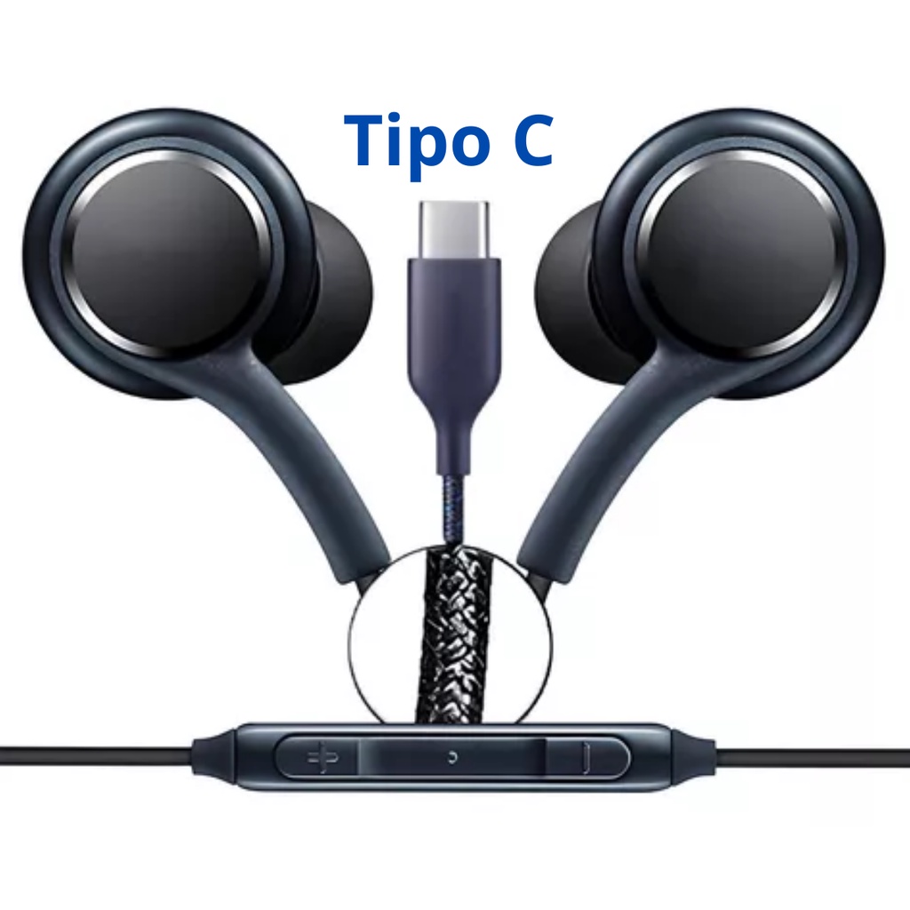 Fone Tipo C Original S20 Fe S21 Plus S21+ S22 S23 Ultra S24 A53 A54 A55 A73 M53 M54 POCO X6 Pro Fone de Ouvido Tipo C