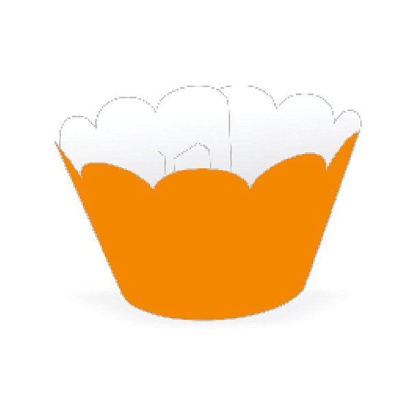 Mini Wrapper Mini Cupcake - Laranja - 3cm x 14,5cm - 12 unidades - Nc Toys - Home & Living