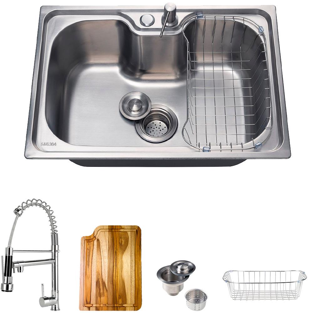 Cuba para cozinha gourmet pia aço inox 304 com acessórios tábua de corte Borari e Torneira gourmet Munim Pingoo em Oferta na Shopee