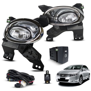 Kit Farol Auxiliar de Milha Grade Cromada Honda City 2009 2010 2011 em Oferta na Shopee