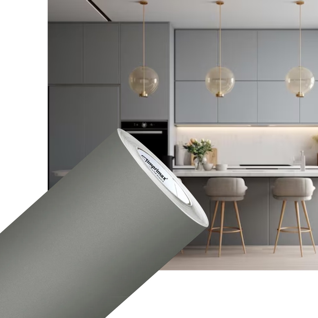 Envelopamento Vinil Adesivo Jateado Cinza Nardo 0,61x2m