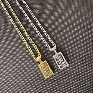 Corrente Grume aço inoxidável Com Pingente de Tudo posso Naquele Que Me Fortalece Dourado Aço inoxidável 316L