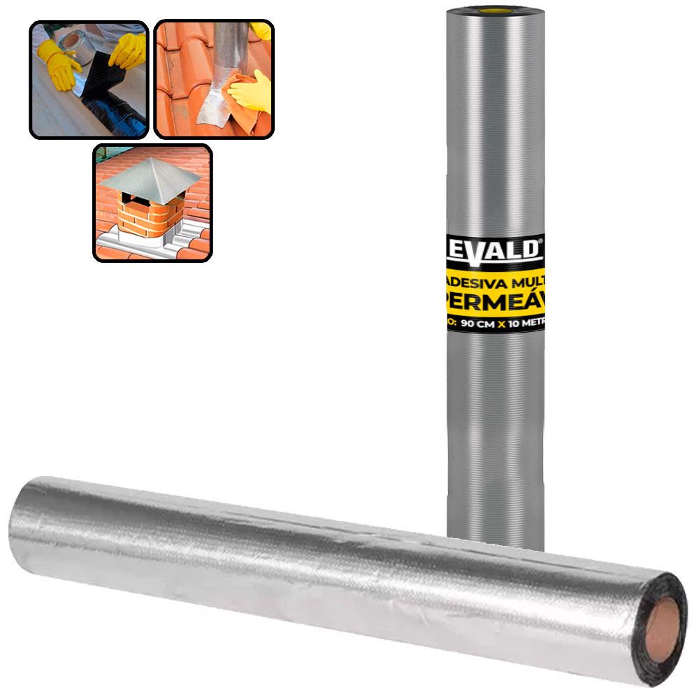 Fita Autoadesiva Multiuso Manta Asfáltica 90 CM x 10 Metros EVALD em Oferta na Shopee