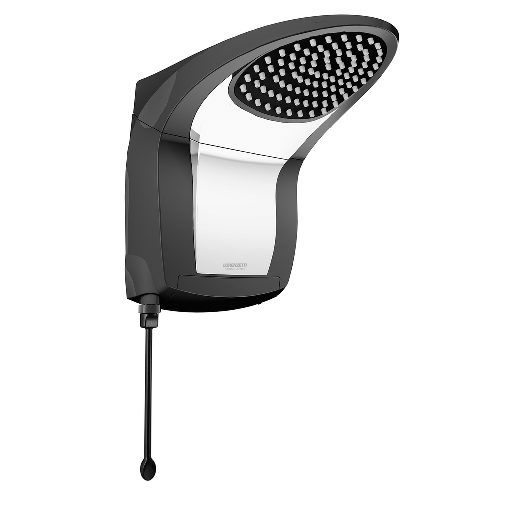 Ducha Elétrica Acqua Jet 7800W 220V Preto Cromado Lorenzetti