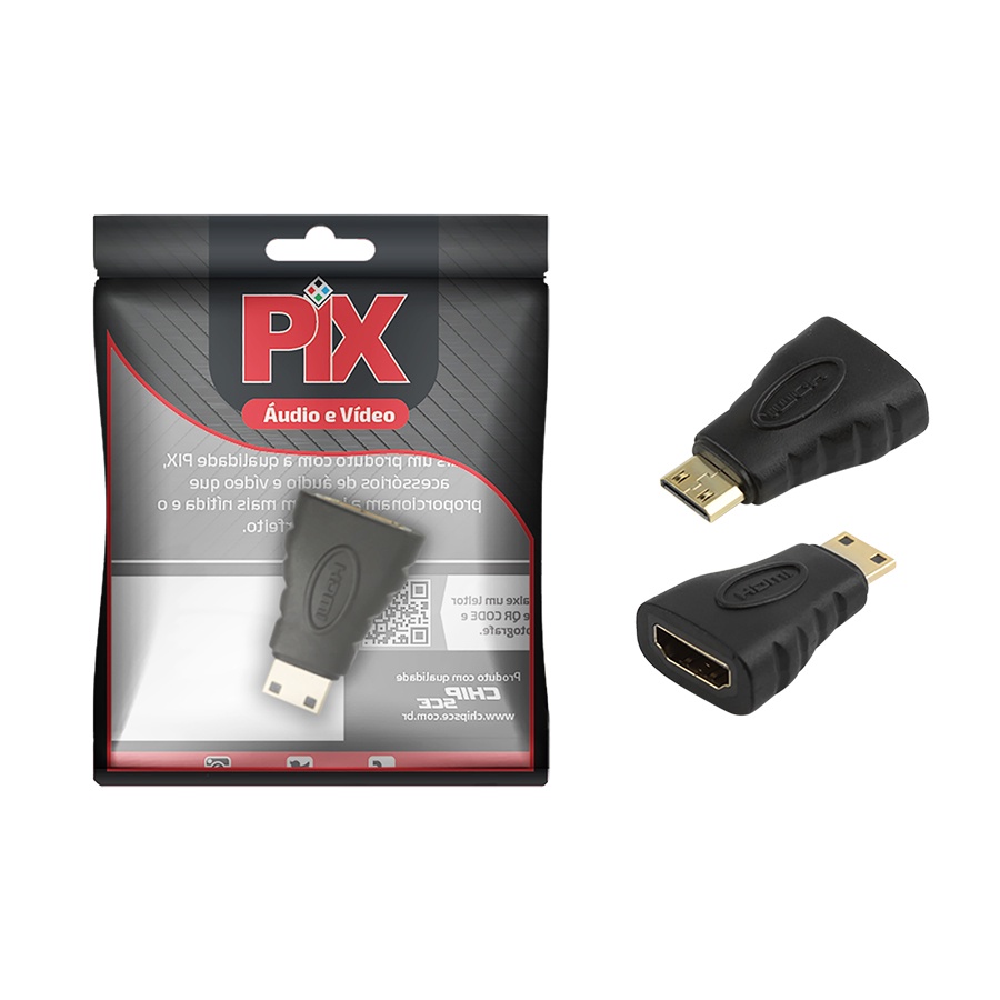 Adaptador Hdmi Fêmea para Mini Hdmi Macho - Alta Qualidade