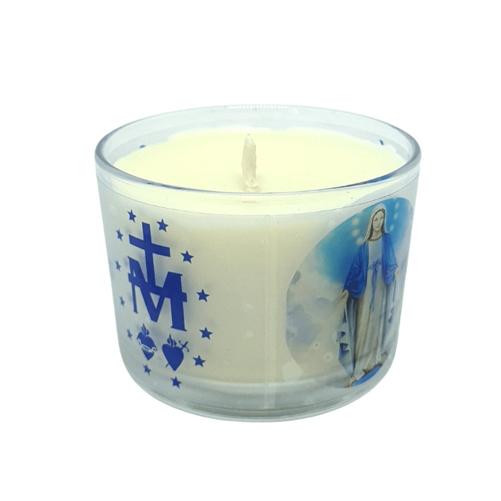 Vela Aromática Nossa Senhora das Graças Copo de Vidro