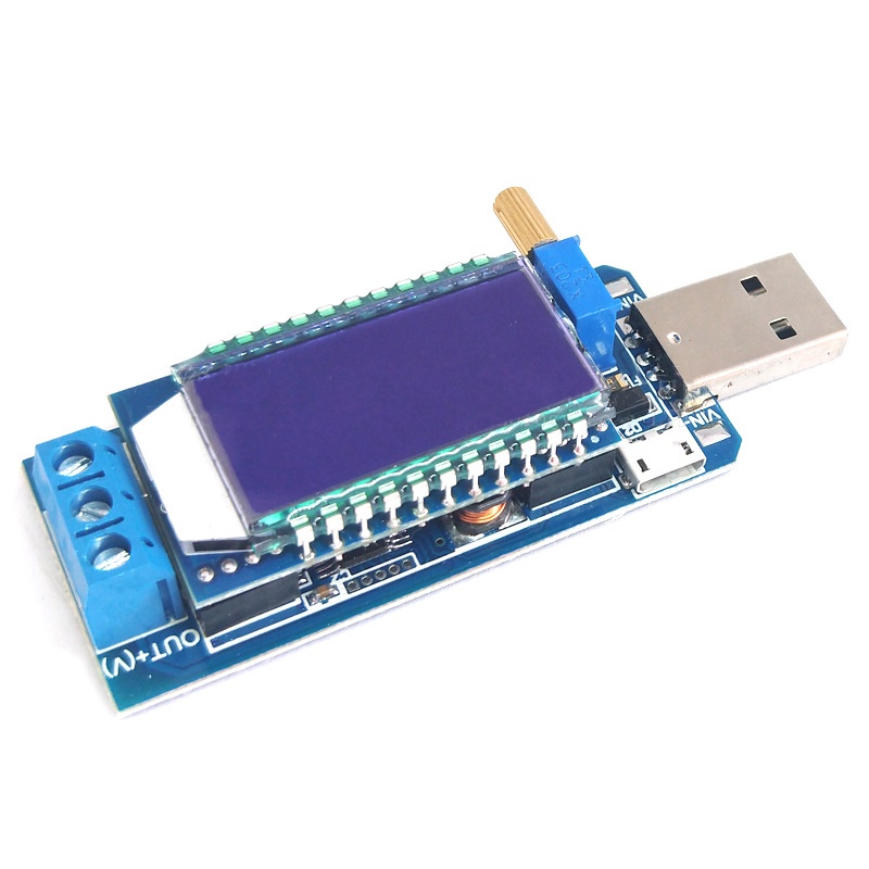Módulo De Alimentação De Mesa USB Boost/Drop Ajustável Conversor Voltímetro Saída 1.2V-24V DC-5V A 3.5V/9V/12V LCD