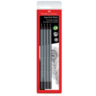 Lápis preto Supersoft SM/907SOFT com 4 unidades Faber-Castell