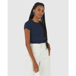 Blusa Básica Feminina Baby Look Em Algodão