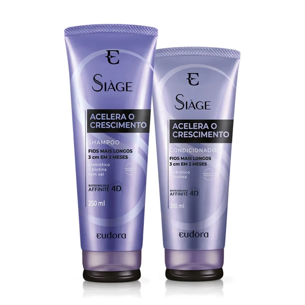 KIT ACELERA O CRESCIMENTO SIÀGE EUDORA SHAMPOO E CONDICIONADOR