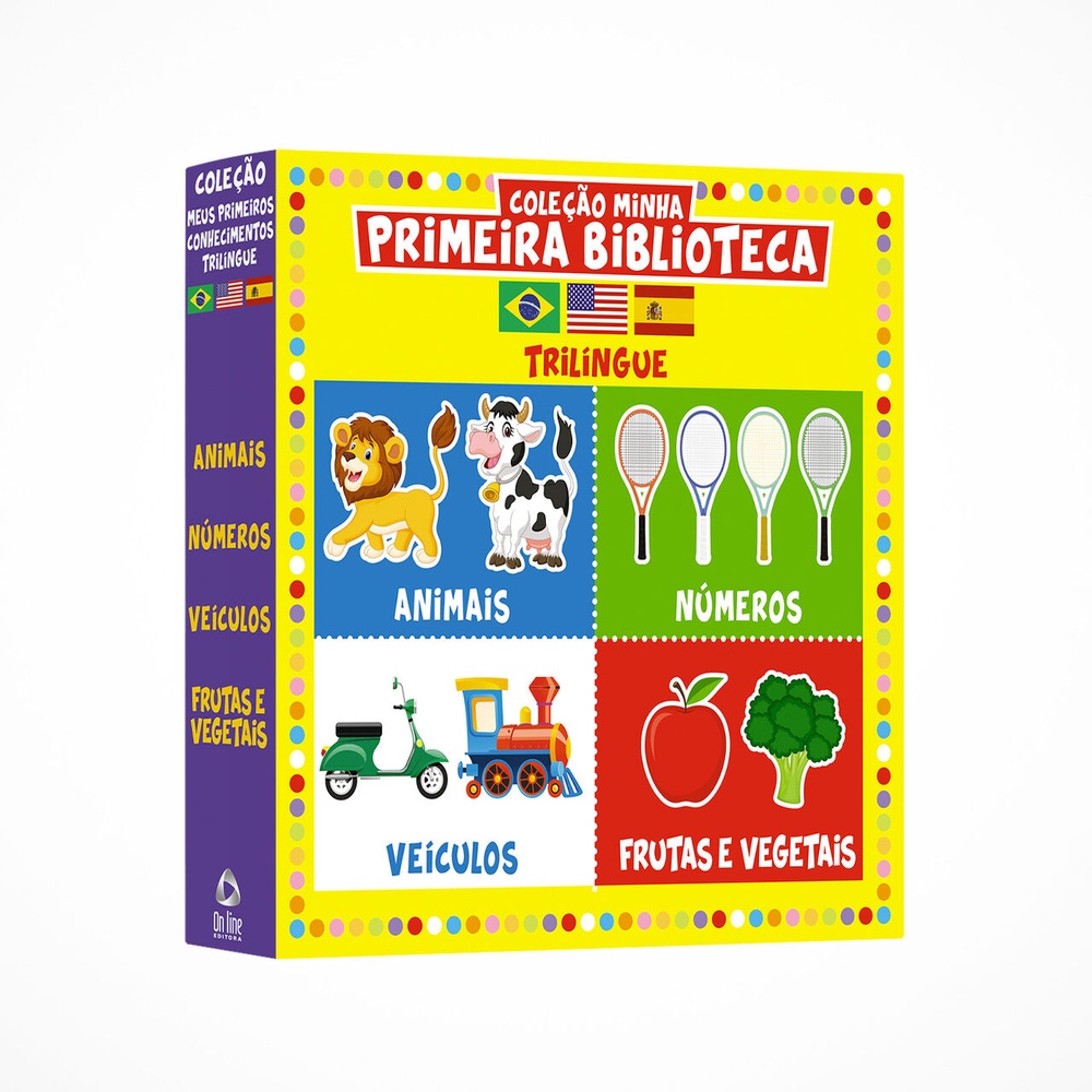 Coleção Minha Primeira Biblioteca Trilíngue - Box com 4 Livros em Oferta na Shopee