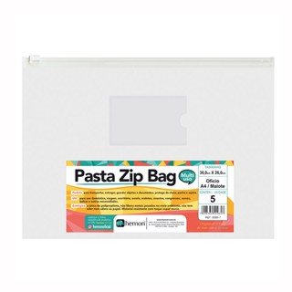 Pasta Zip Bag versátil Cristal 0085-7 36x26cm 5 und Hemon