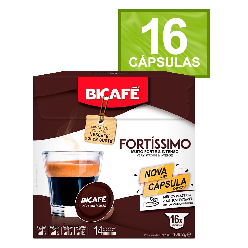 Cápsula De Café Bicafé Fortíssimo P/ Máquinas Dolce Gusto* em Oferta na Shopee
