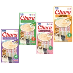 4 Tubetes Churu 56g Petisco Para Gatos Sabores Variados