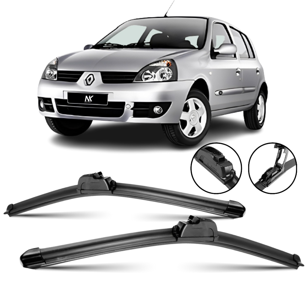 Par Palheta Limpador Parabrisa 20'' 18'' Clio G2 99 2000 2001 á 2017