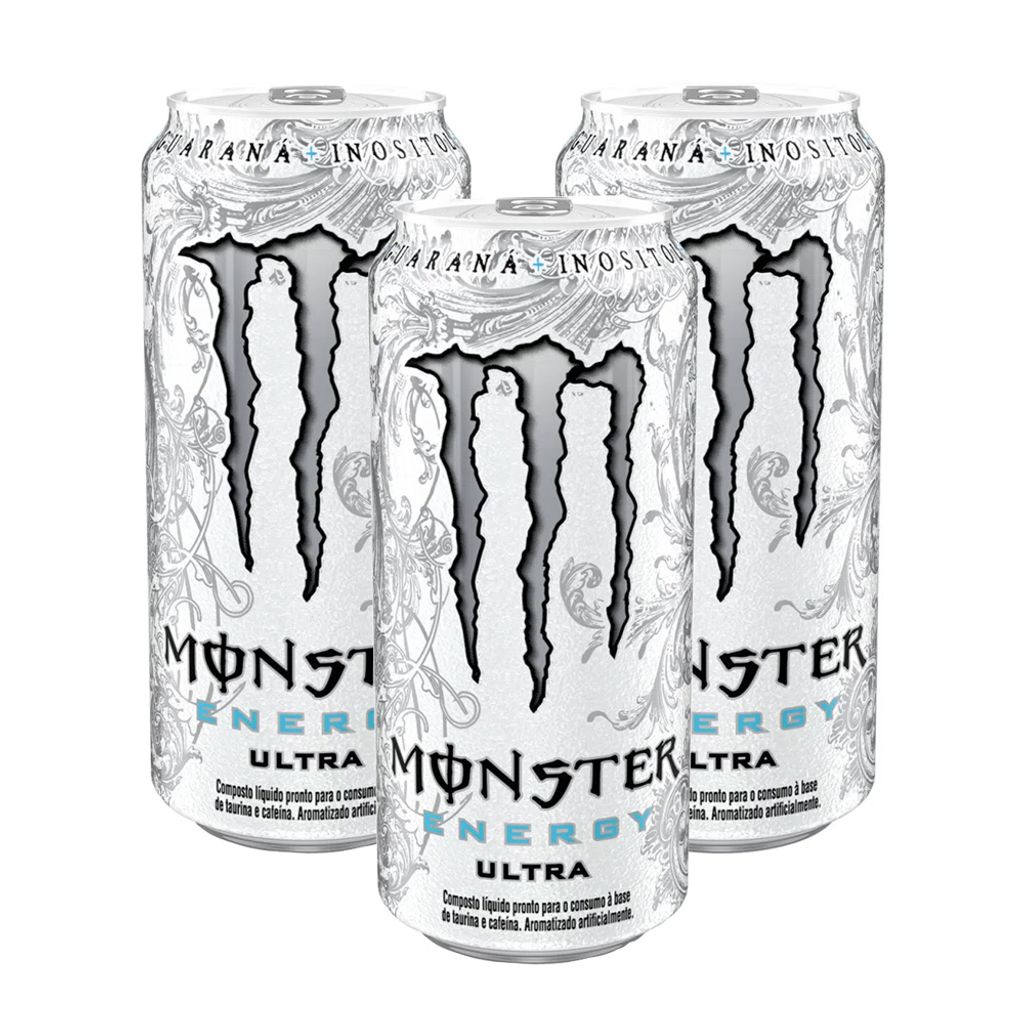 Energético Monster Energy Ultra com 473ml | Kit com três unidades