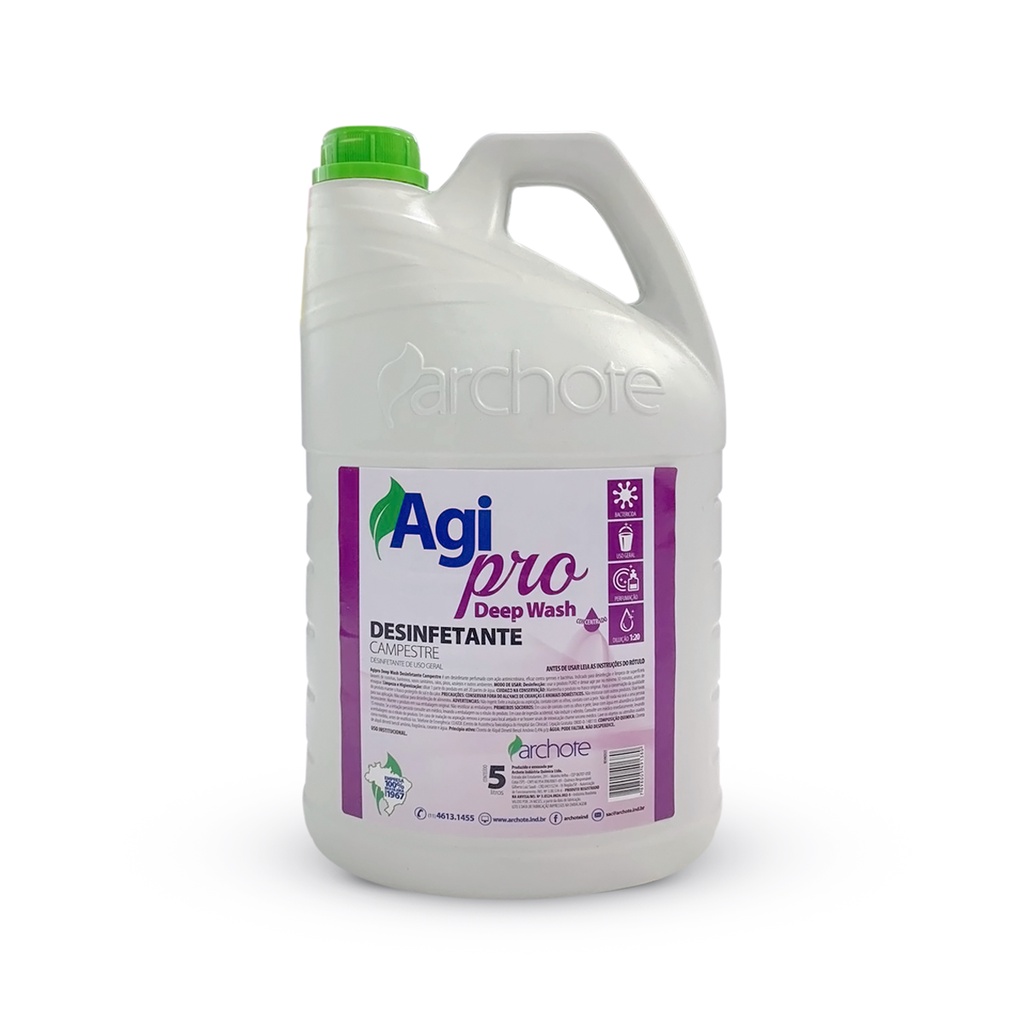 Desinfetante Deep Wash Campestre 5L Agipro em Oferta na Shopee